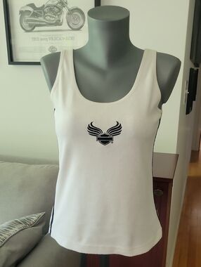 Harley-Davidson Tank Top Medium White Vintage